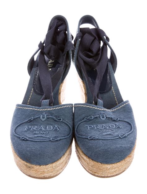 prada patent espadrille wedge|prada espadrilles denim.